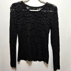 FAVE 90's Black Lace Shirt